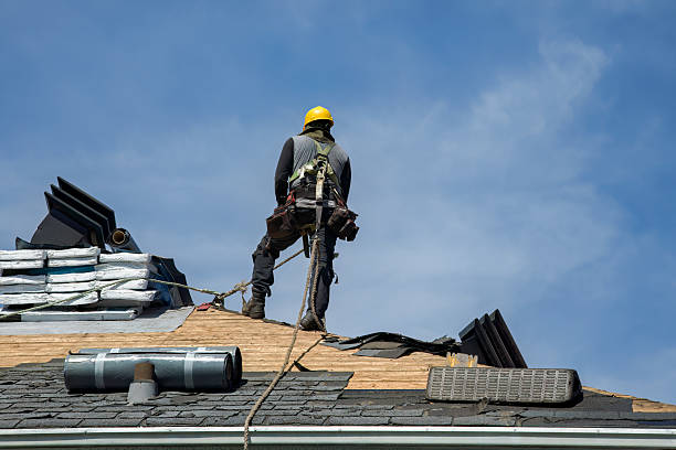 Professional Gutter Installation technician working in Charmco, WV
